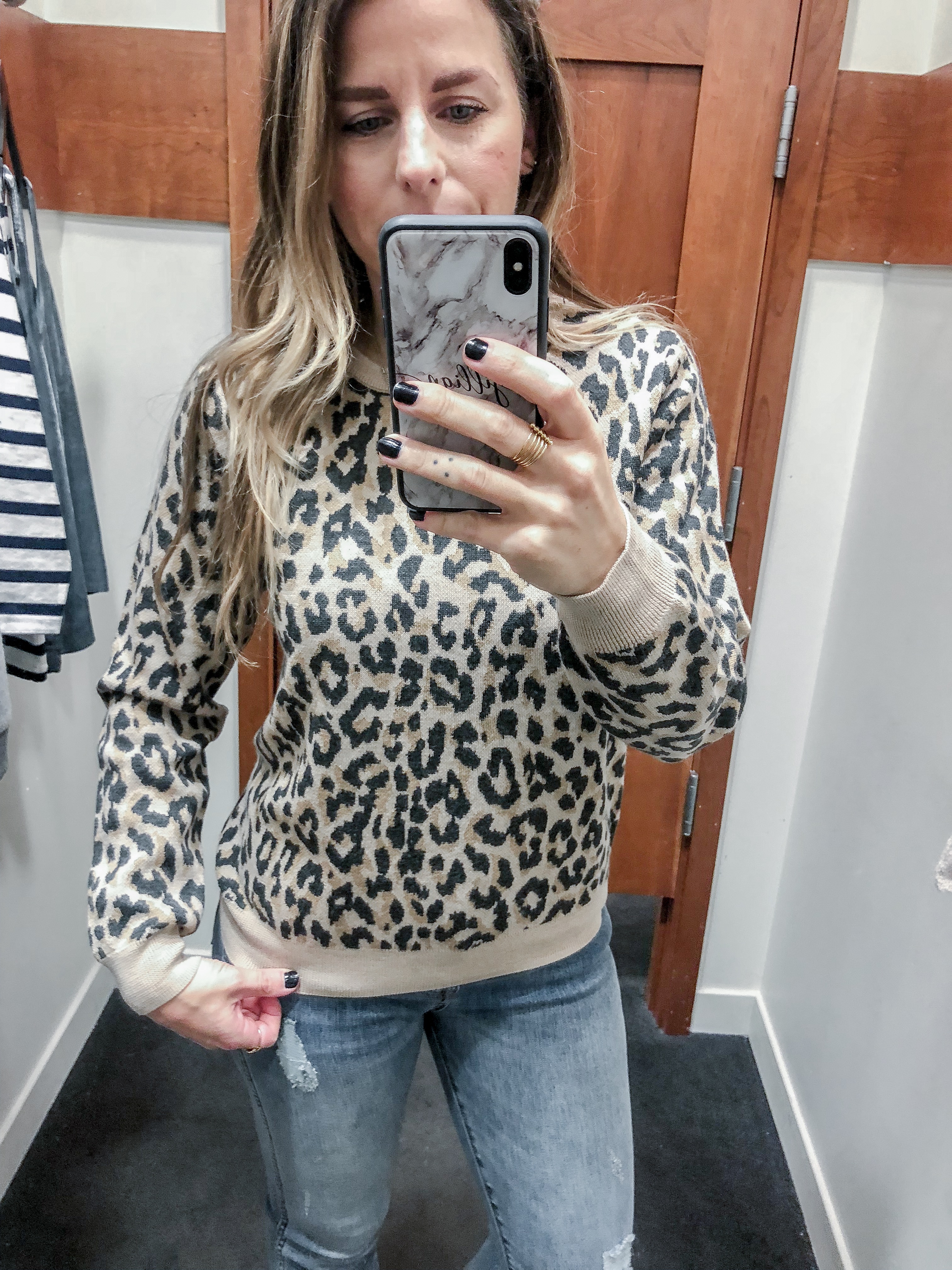 J.Crew 2018 Fall Collection Merino Wool Crewneck Leopard Sweatshirt 