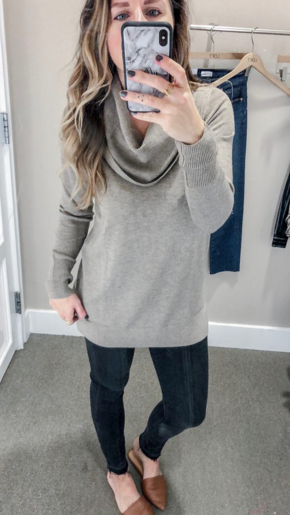 LOFT Fall Collection 2018 Cowl Neck Tunic Sweater