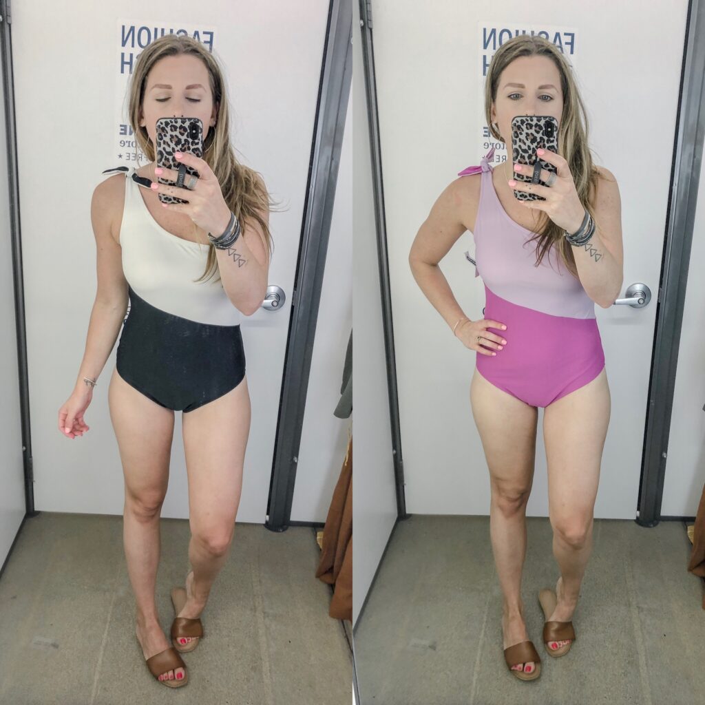 Old Navy One-Shoulder Color-Block Swimsuit for Women