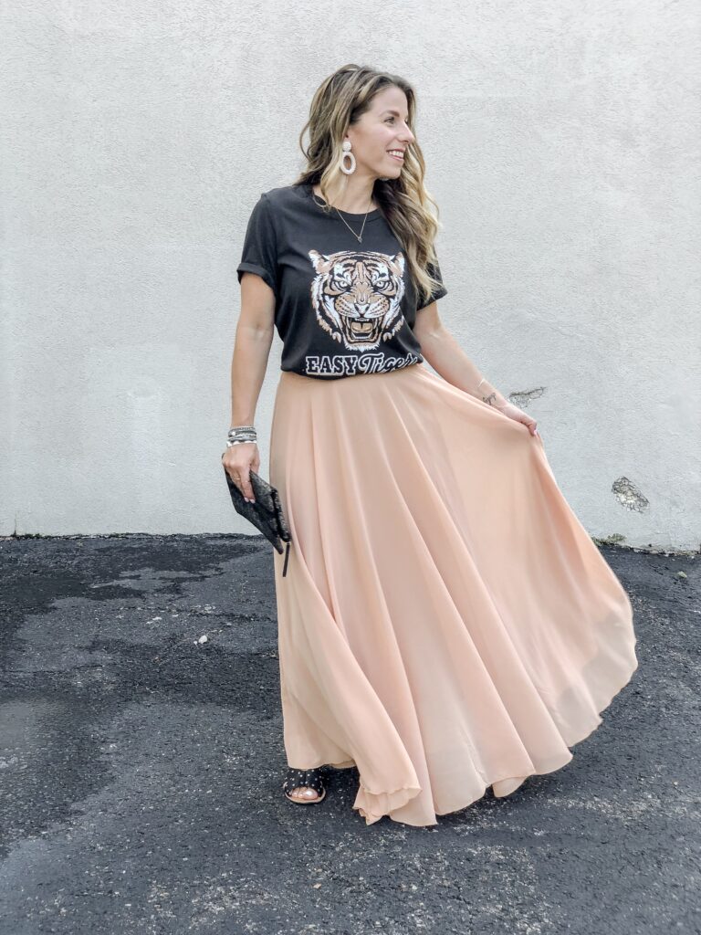 Chicwish Maxi Skirt Outfit