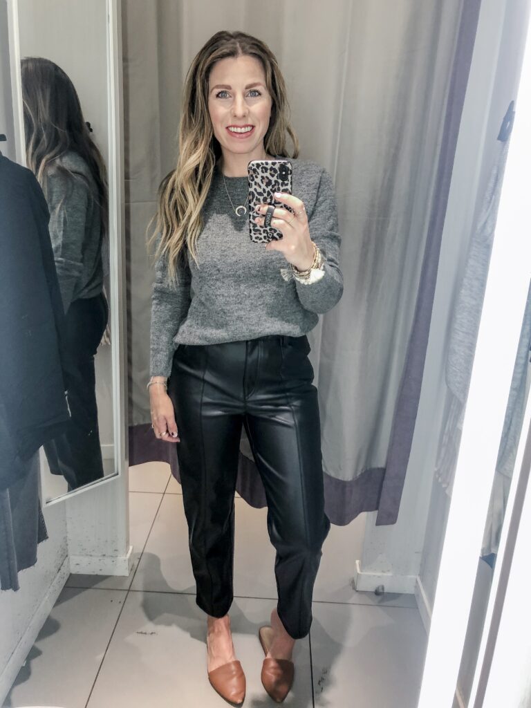 H&M 2019 Fall Collection Leather Trousers