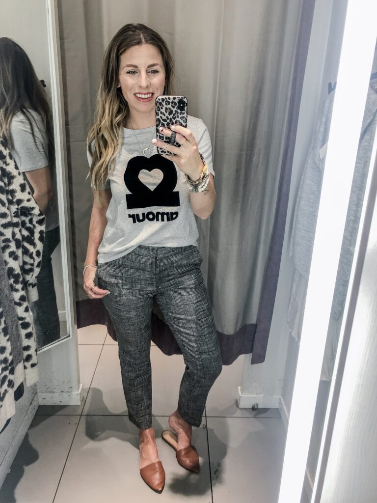 H&M 2019 Fall Collection Graphic Tee + Plaid Pants