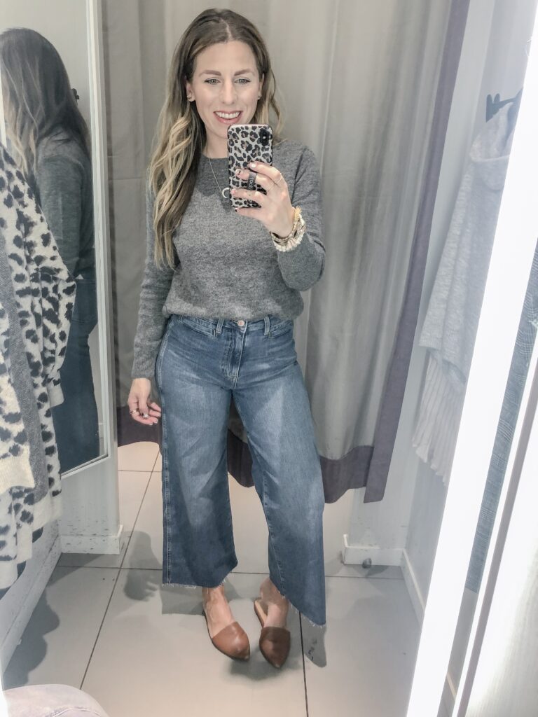 H&M 2019 Fall Collection Wide Leg Cropped Jeans