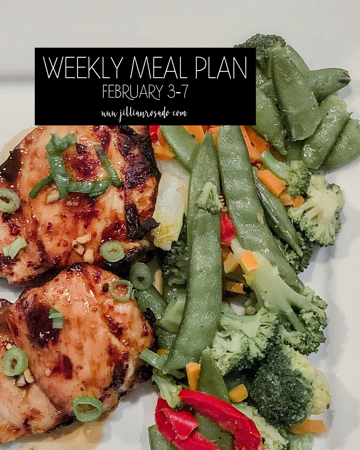 My Weekly Meal Plan Jillian Rosado F-Factor Dinner Recipes