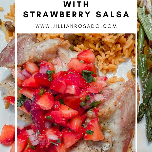 Air Fryer Chicken Thighs with Strawberry Salsa