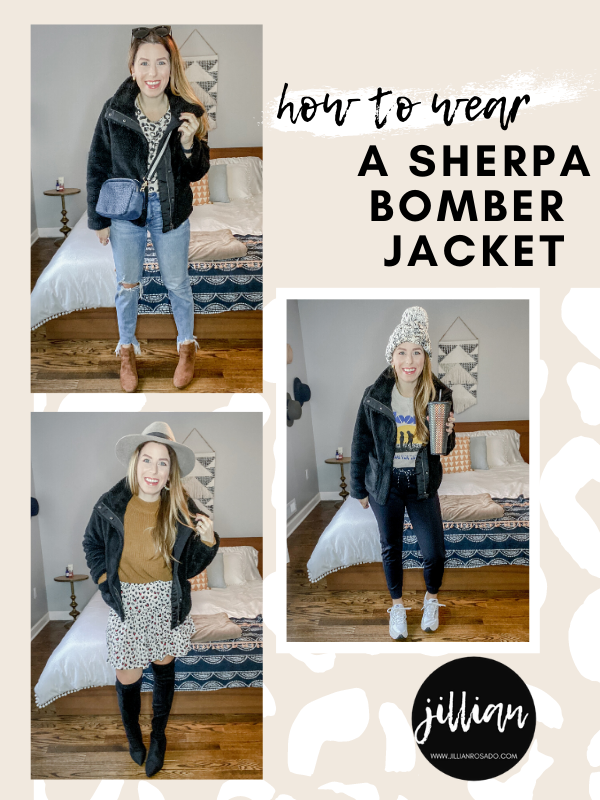 How To Wear A Sherpa Bomber Jacket Outfit Ideas