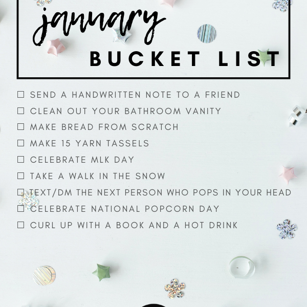 January 2020 Bucket List Celebrate Everything