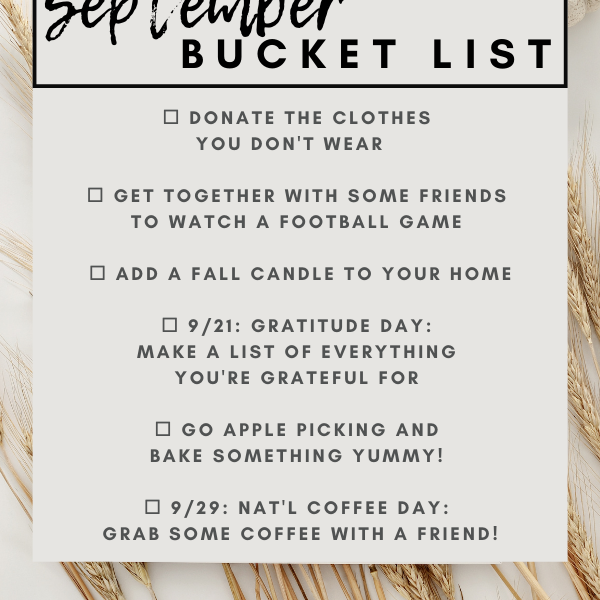 September Bucket List