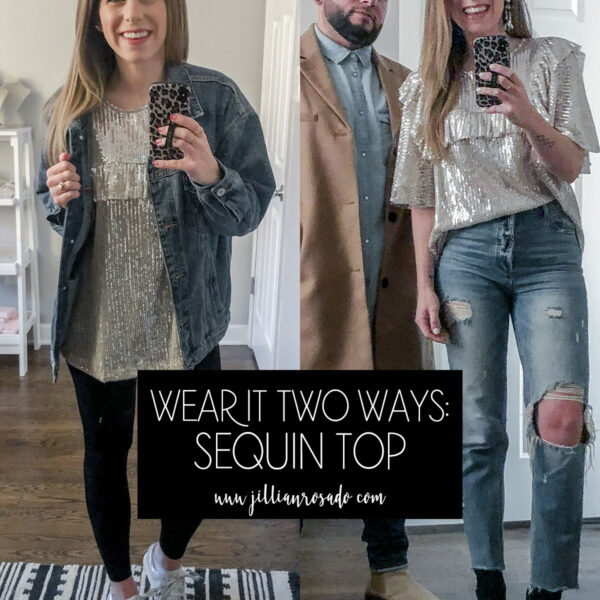 Emerson Charles Sequin Top Free People Dupe Casual Outfit
