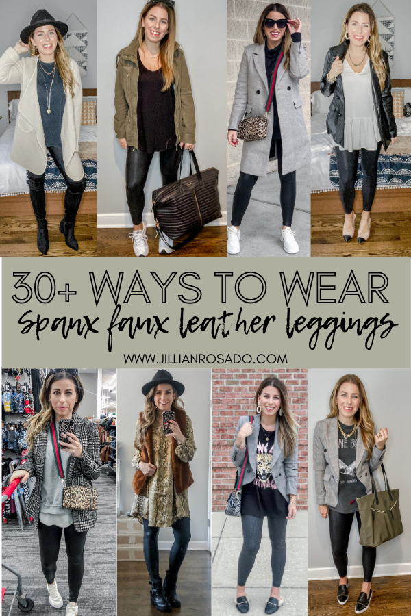 Spanx Faux Leather Leggings Outfit Ideas